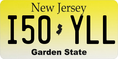 NJ license plate I50YLL