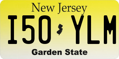 NJ license plate I50YLM