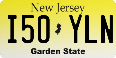 NJ license plate I50YLN