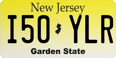 NJ license plate I50YLR