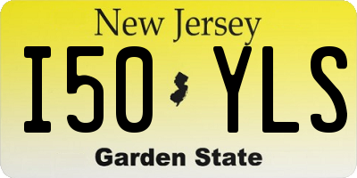 NJ license plate I50YLS