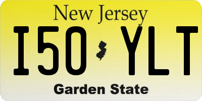 NJ license plate I50YLT