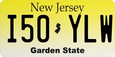 NJ license plate I50YLW