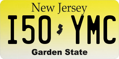 NJ license plate I50YMC