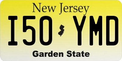 NJ license plate I50YMD