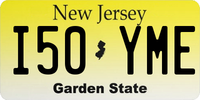 NJ license plate I50YME