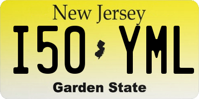 NJ license plate I50YML