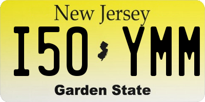 NJ license plate I50YMM