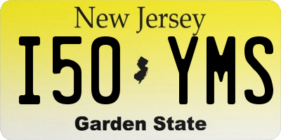 NJ license plate I50YMS