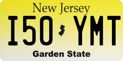 NJ license plate I50YMT