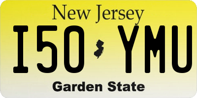 NJ license plate I50YMU