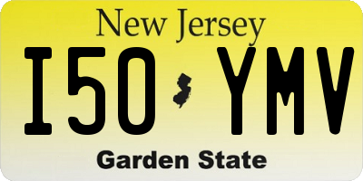 NJ license plate I50YMV