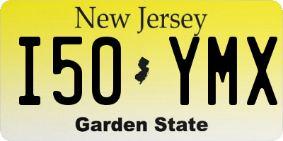 NJ license plate I50YMX