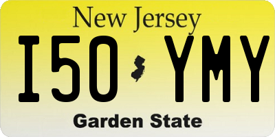 NJ license plate I50YMY