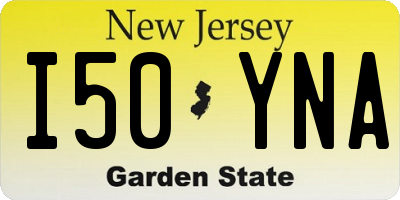 NJ license plate I50YNA