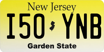 NJ license plate I50YNB