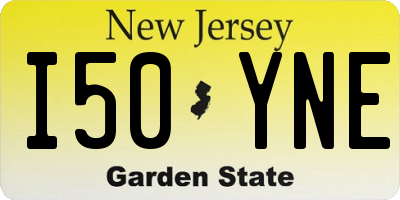 NJ license plate I50YNE