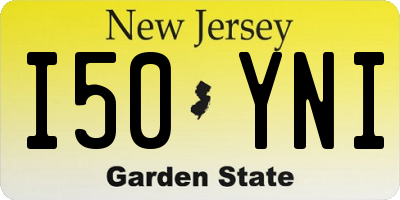 NJ license plate I50YNI