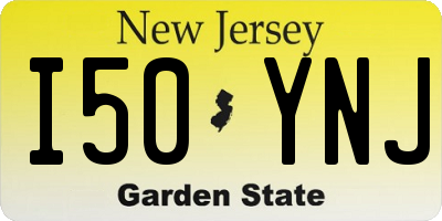 NJ license plate I50YNJ