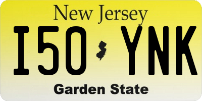 NJ license plate I50YNK