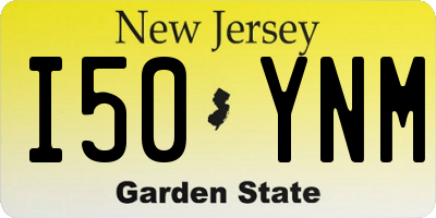 NJ license plate I50YNM