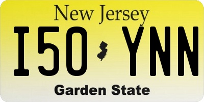 NJ license plate I50YNN