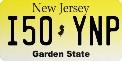 NJ license plate I50YNP