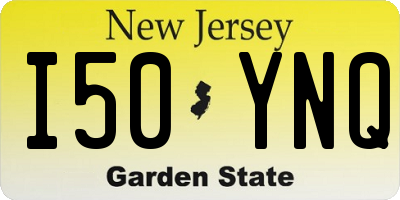 NJ license plate I50YNQ