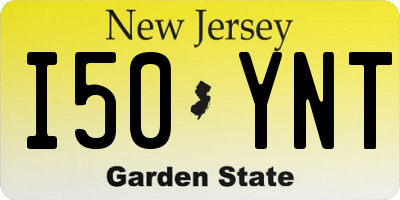 NJ license plate I50YNT