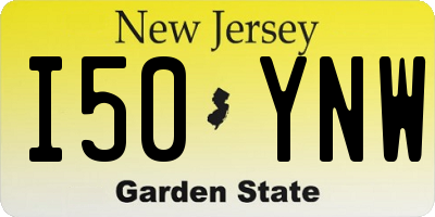 NJ license plate I50YNW