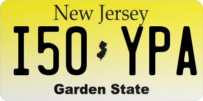 NJ license plate I50YPA