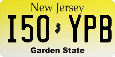 NJ license plate I50YPB