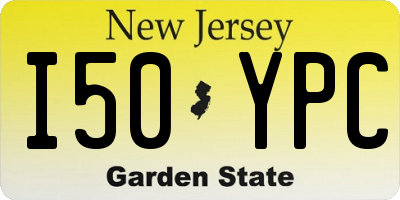 NJ license plate I50YPC
