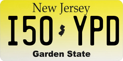 NJ license plate I50YPD
