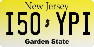 NJ license plate I50YPI