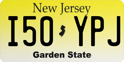 NJ license plate I50YPJ