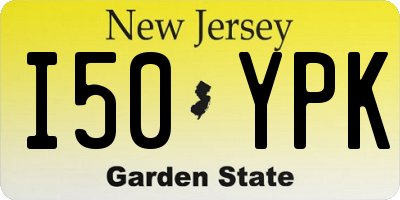 NJ license plate I50YPK