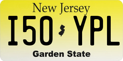 NJ license plate I50YPL