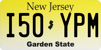 NJ license plate I50YPM