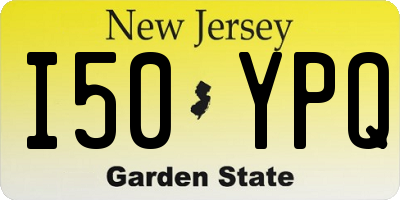 NJ license plate I50YPQ