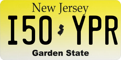 NJ license plate I50YPR