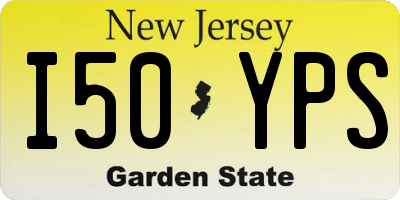NJ license plate I50YPS