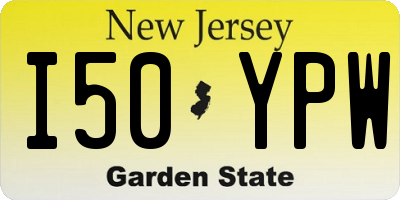 NJ license plate I50YPW