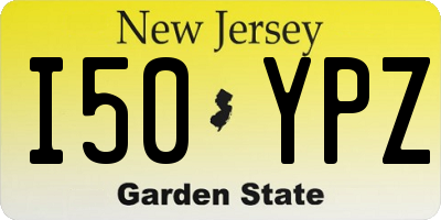 NJ license plate I50YPZ