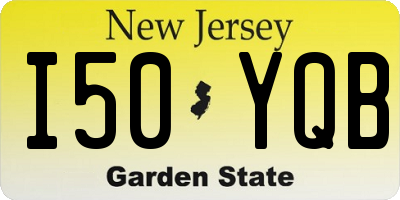 NJ license plate I50YQB