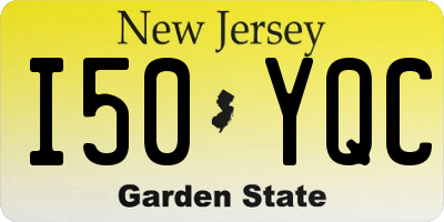 NJ license plate I50YQC