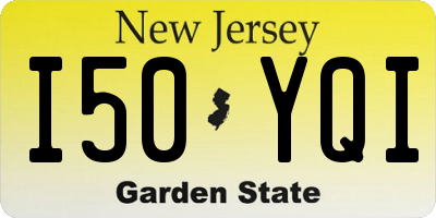 NJ license plate I50YQI