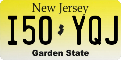NJ license plate I50YQJ