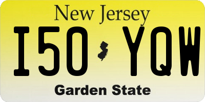NJ license plate I50YQW