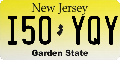 NJ license plate I50YQY